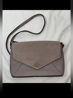 kate spade Mauve Suede & Pebbled Leather Crossbody